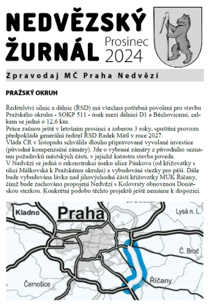 Nedvězský žurnál - prosinec 2024